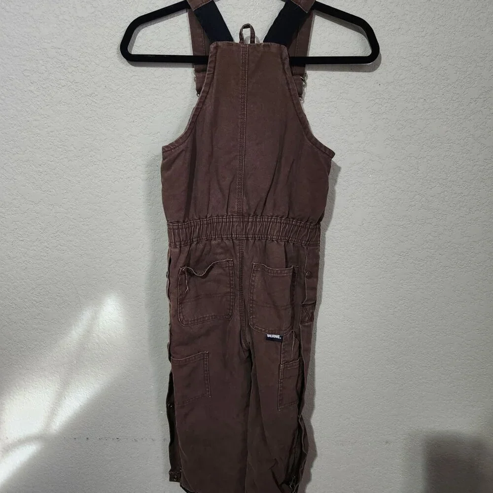 Berne Workwear 4T Brown Canvas Insulated Kids Overalls